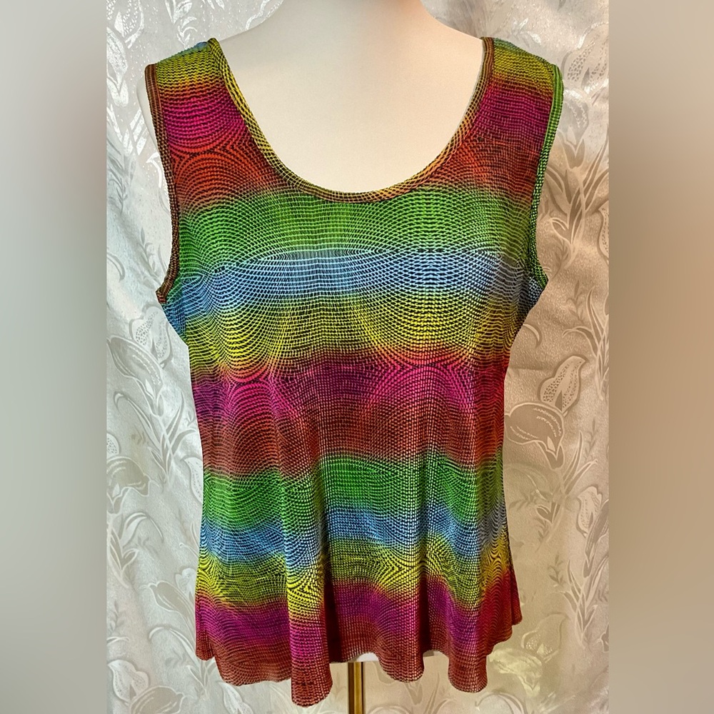 La Fete Colorful Striped Tank Top
